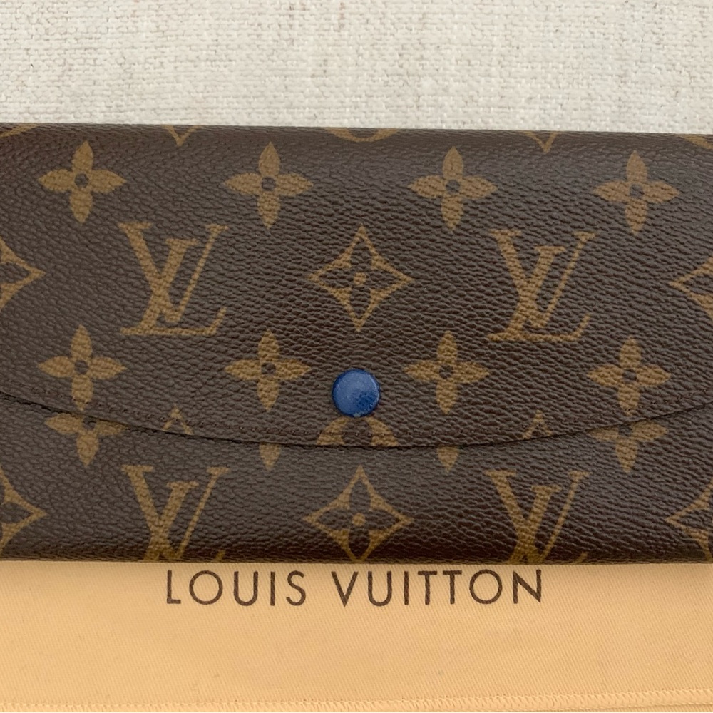 Louis Vuitton Cobalt Blue Monogram Emilie Wallet